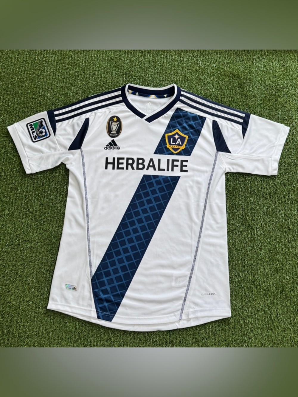 LA Galaxy 2012 Home Jersey MLS cup champions- size L